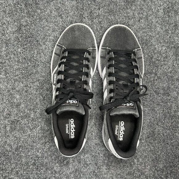 Adidas Daily 4.0 Shoes Mens 10.5 Grey Canvas Low Lace Up Retro Athletic Sneakers - Picture 8 of 11